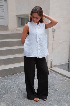 Mio Linen Top - valkoinen