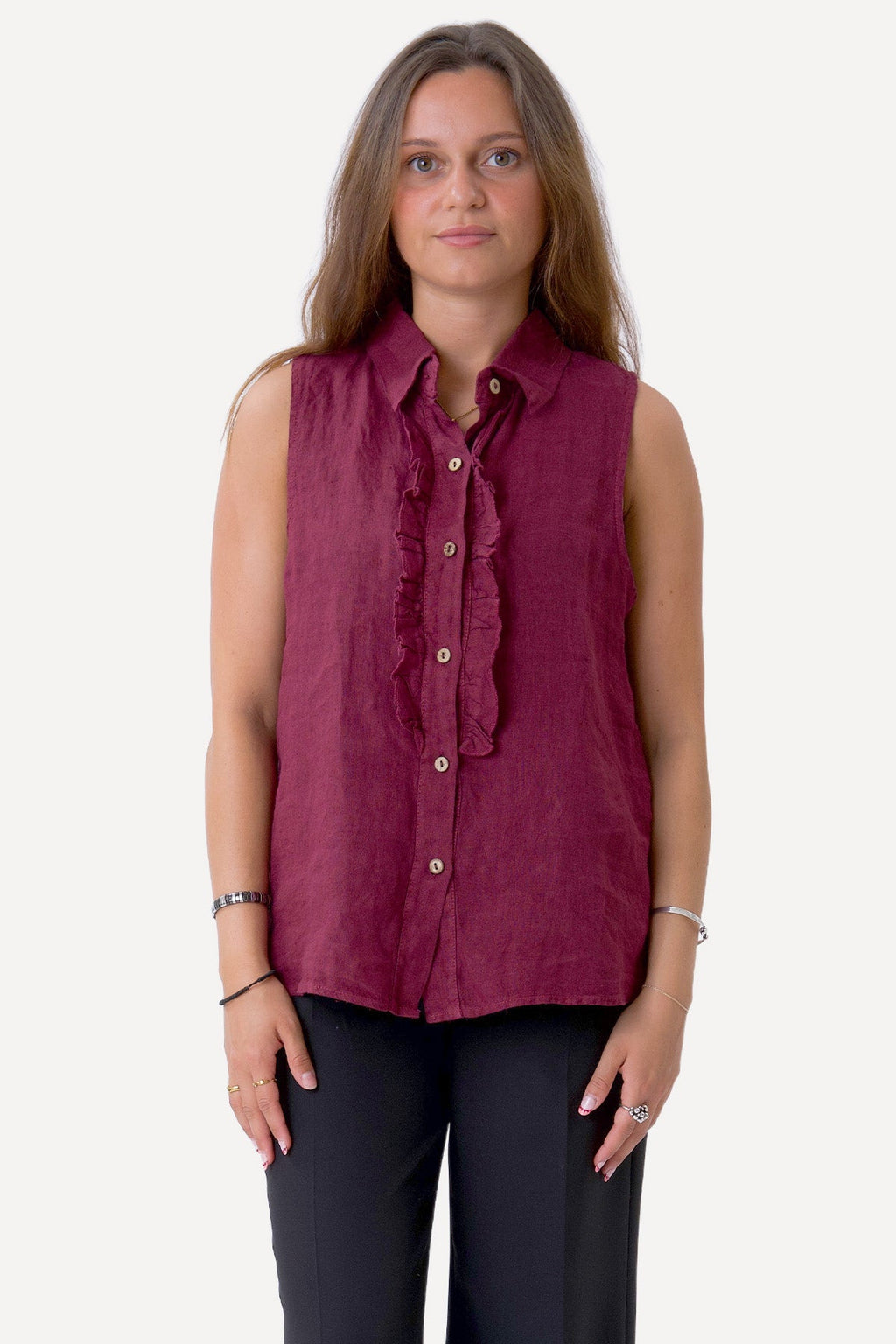Mio Linen Top - punainen
