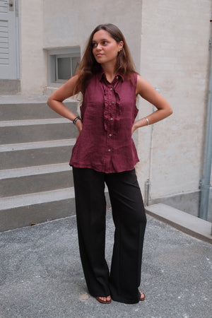 Mio Linen Top - punainen