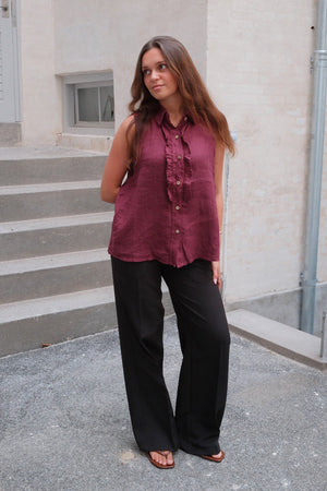 Mio Linen Top - punainen