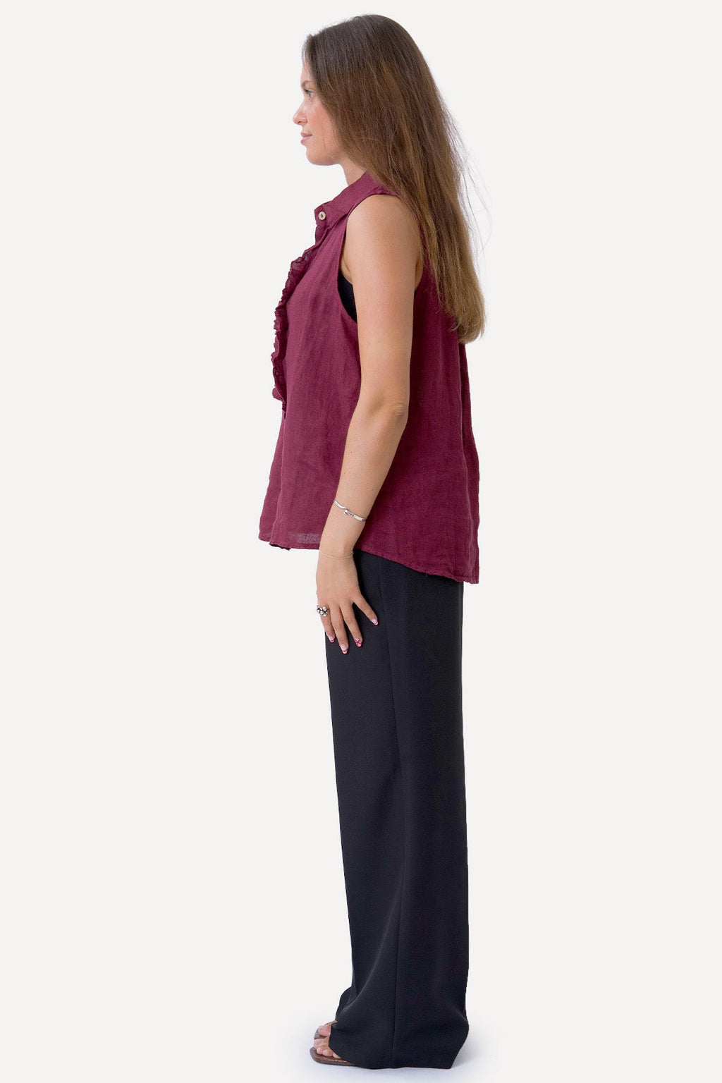 Mio Linen Top - punainen