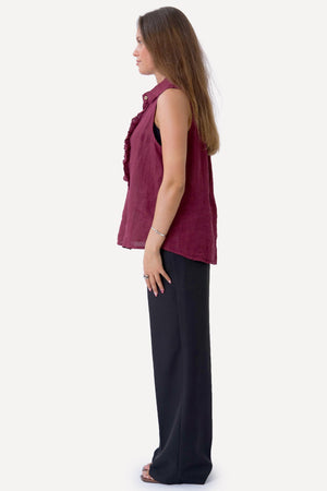 Mio Linen Top - punainen