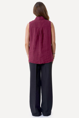 Mio Linen Top - punainen