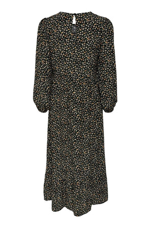 Amalie Midi -mekko - musta / oranssi