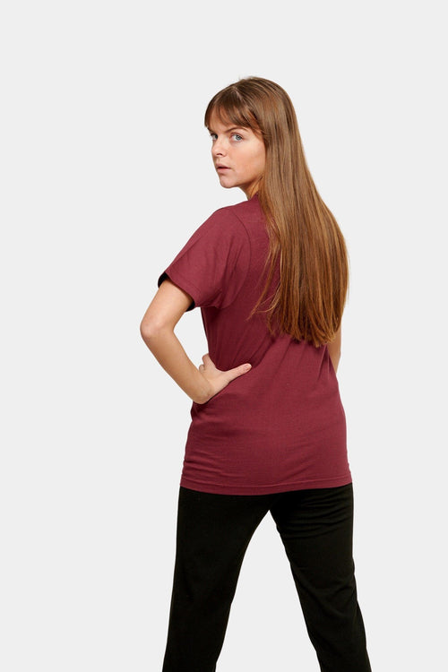 Oversized t-shirt - Bordeaux - TeeShoppen - Rød