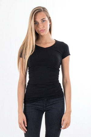 Slim vneck Basic -t -paita - musta