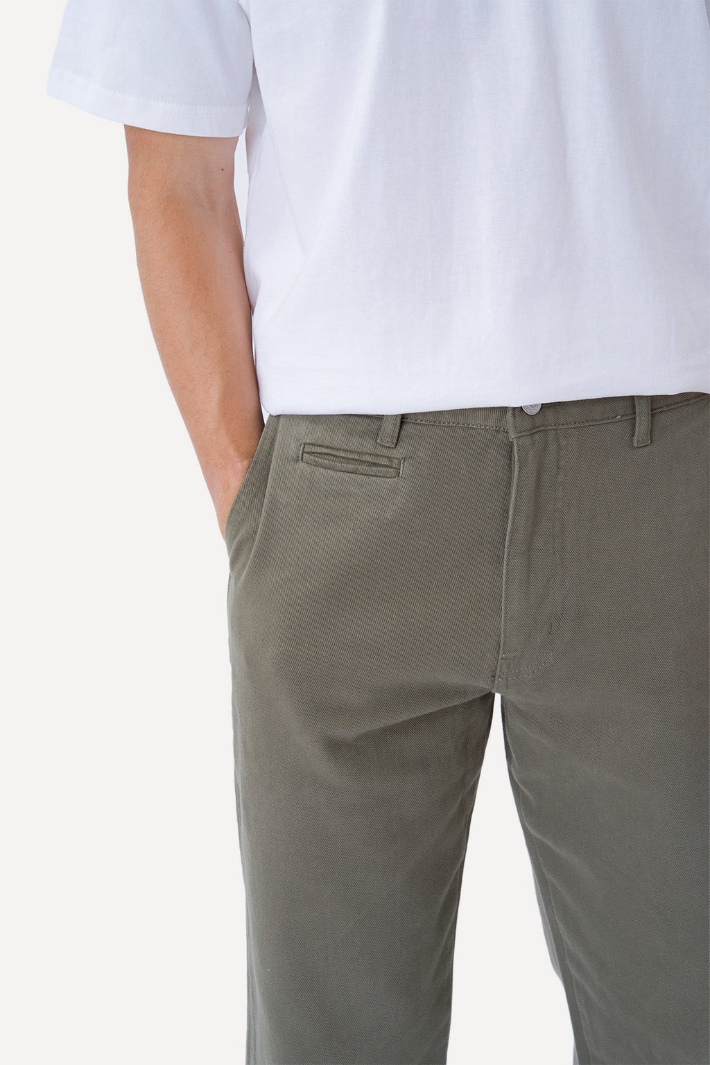 Straight Cotton Chino - oliivi