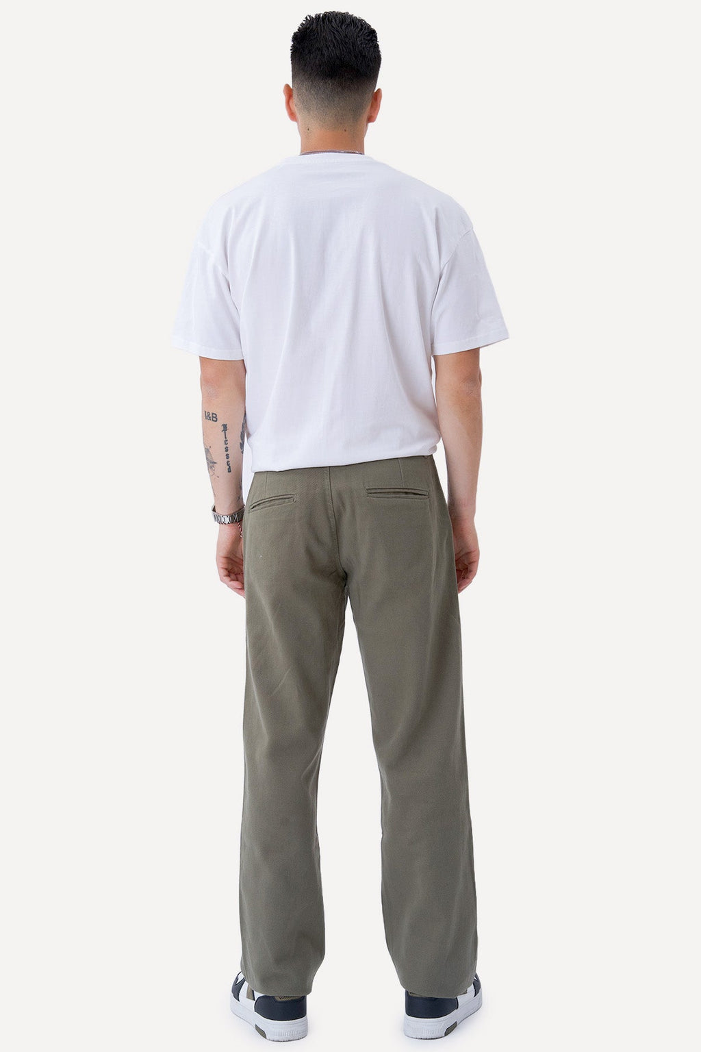 Straight Cotton Chino - oliivi