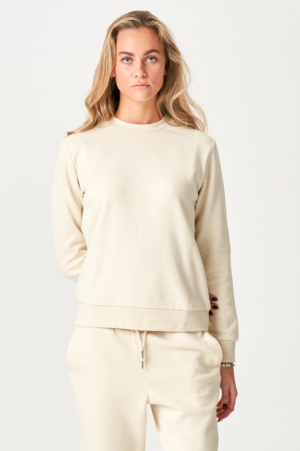 Basic Hikipuku Crewneck (Light Beige) - pakettikauppa (naiset)