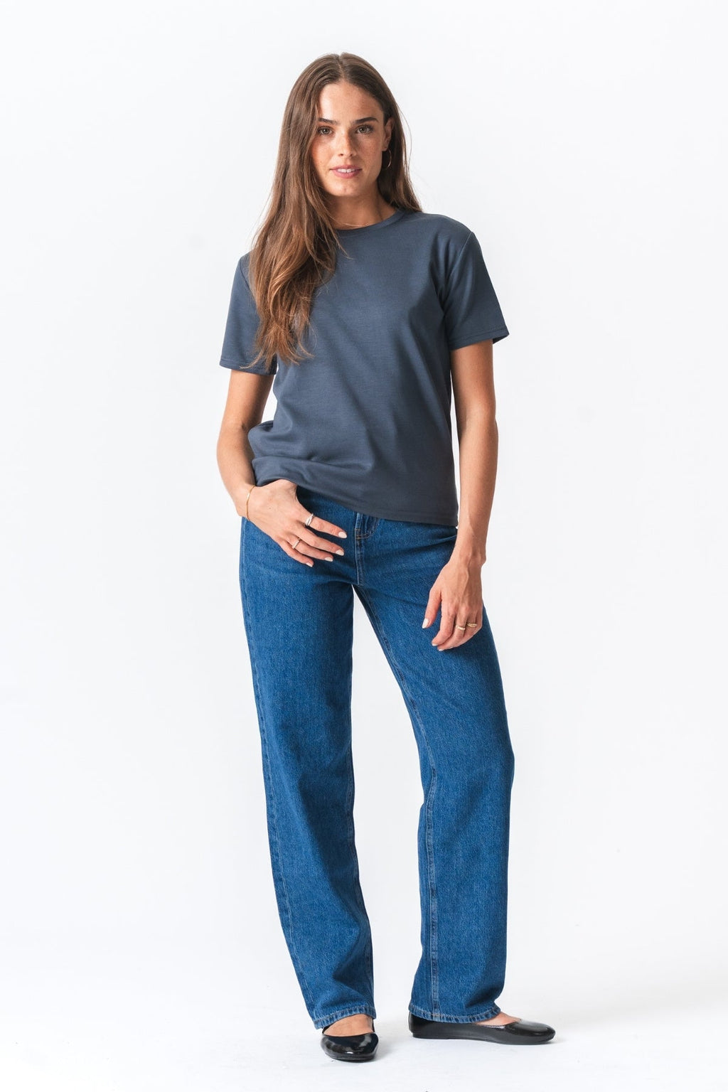 Leah löysä t -paita - harmaa