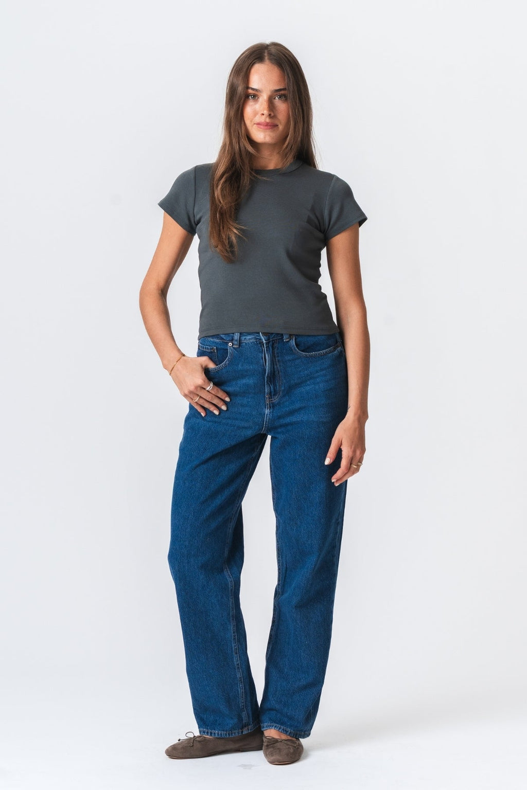 Emily Short T -paita - tummanharmaa