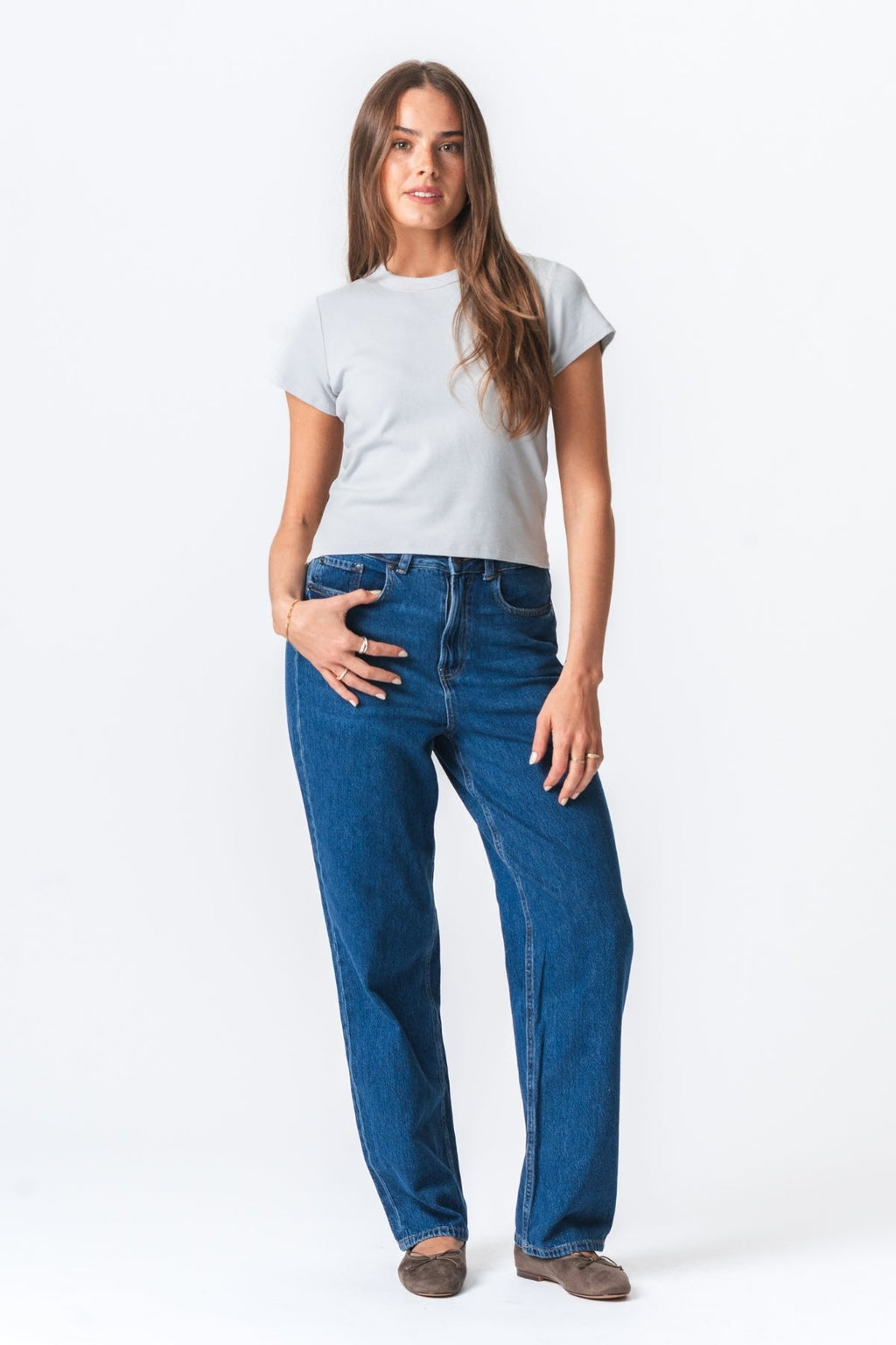 Emily Short T -paita - vaaleanharmaa