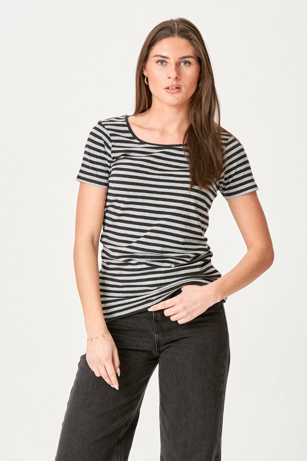 Nørregrade-t-paita-mustaharmaa