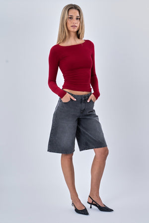 Cassandra -pusero - Burgundia