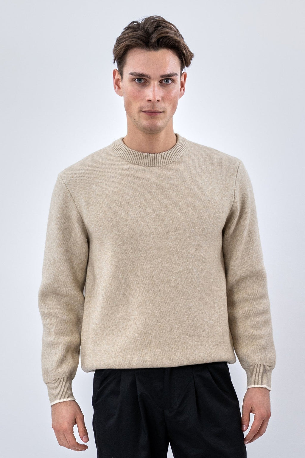 Crewneck villapaita - beige