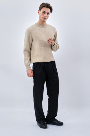 Crewneck villapaita - beige