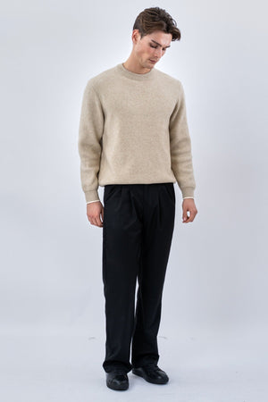 Crewneck villapaita - beige