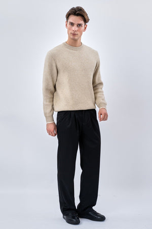 Crewneck villapaita - beige