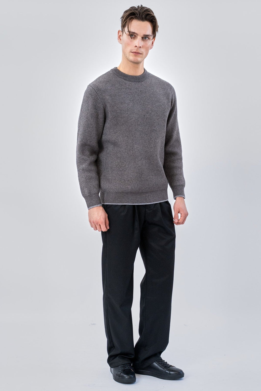 Crewneck villapaita - harmaa