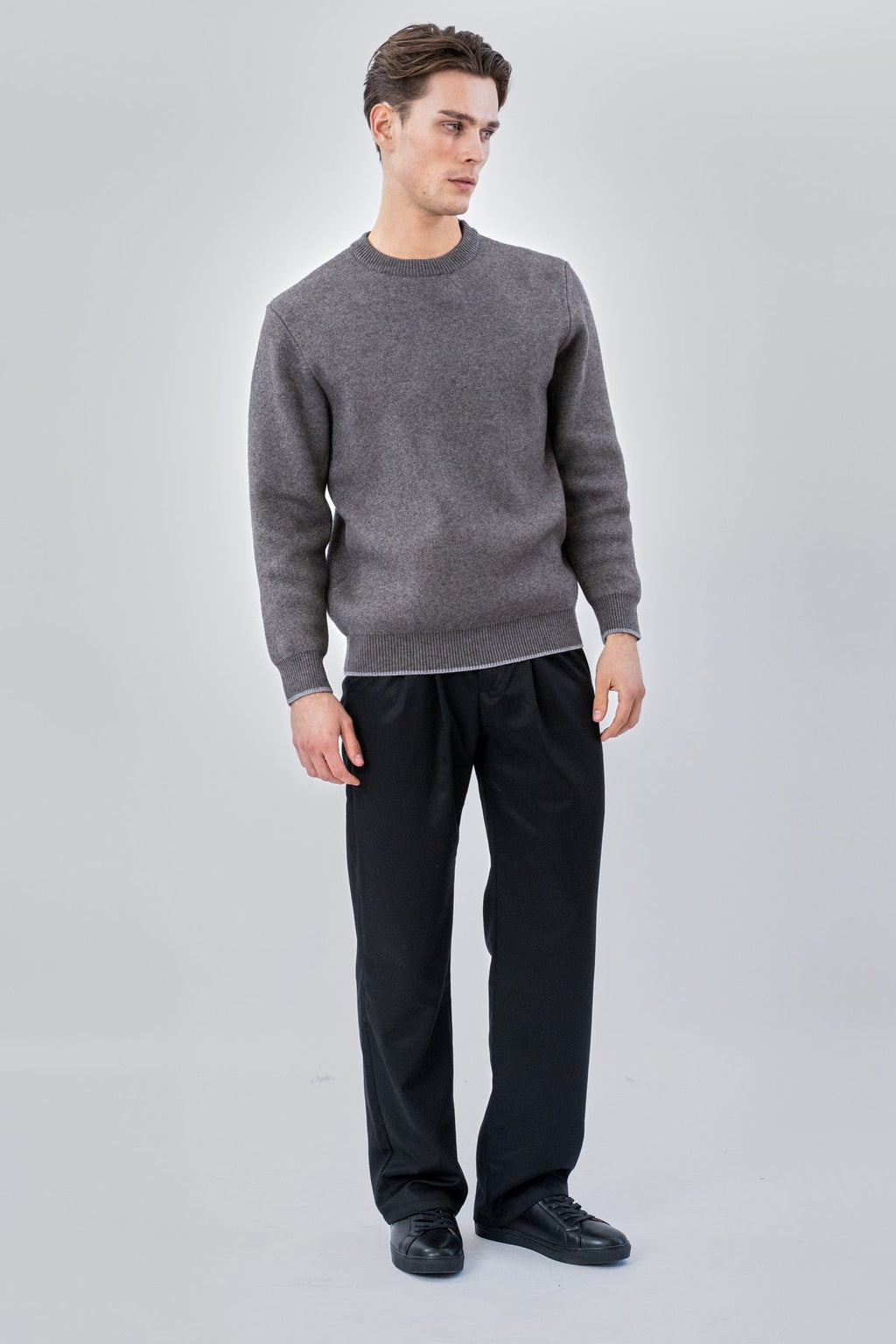 Crewneck villapaita - harmaa