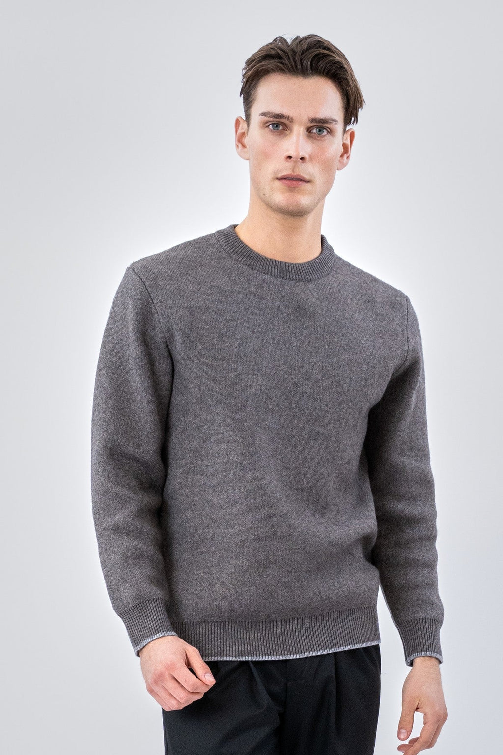 Crewneck villapaita - harmaa