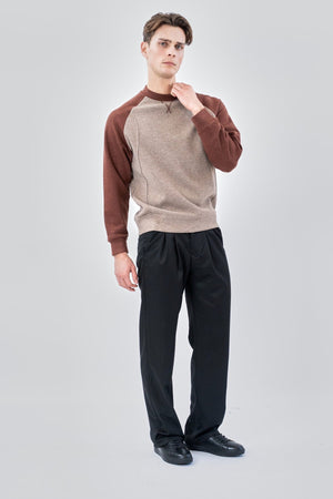 Raglan Sleeve Sweater - ruskea