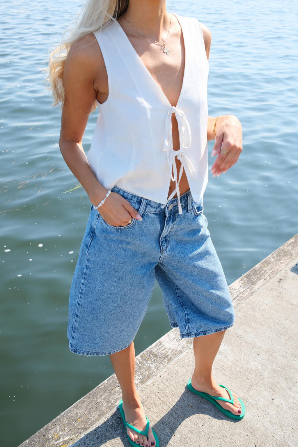 Pellava liivi - Valkoinen