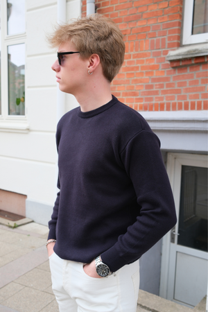 Crewneck Knit Pusero - Tumma merivoimat