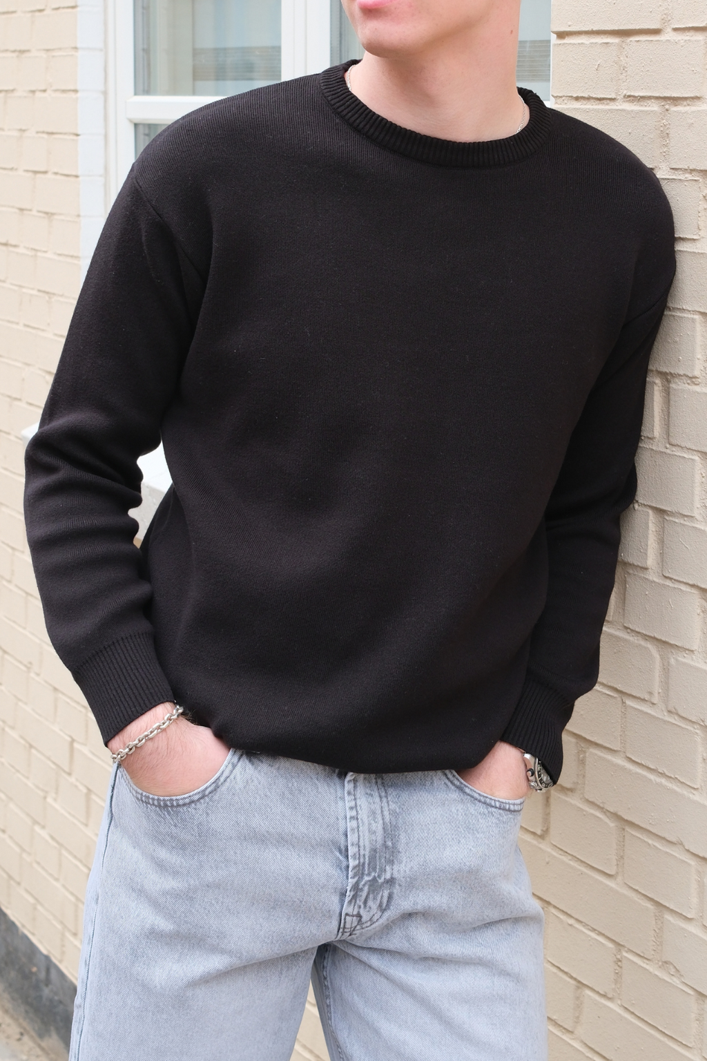 Crewneck Knit -villapaita - musta