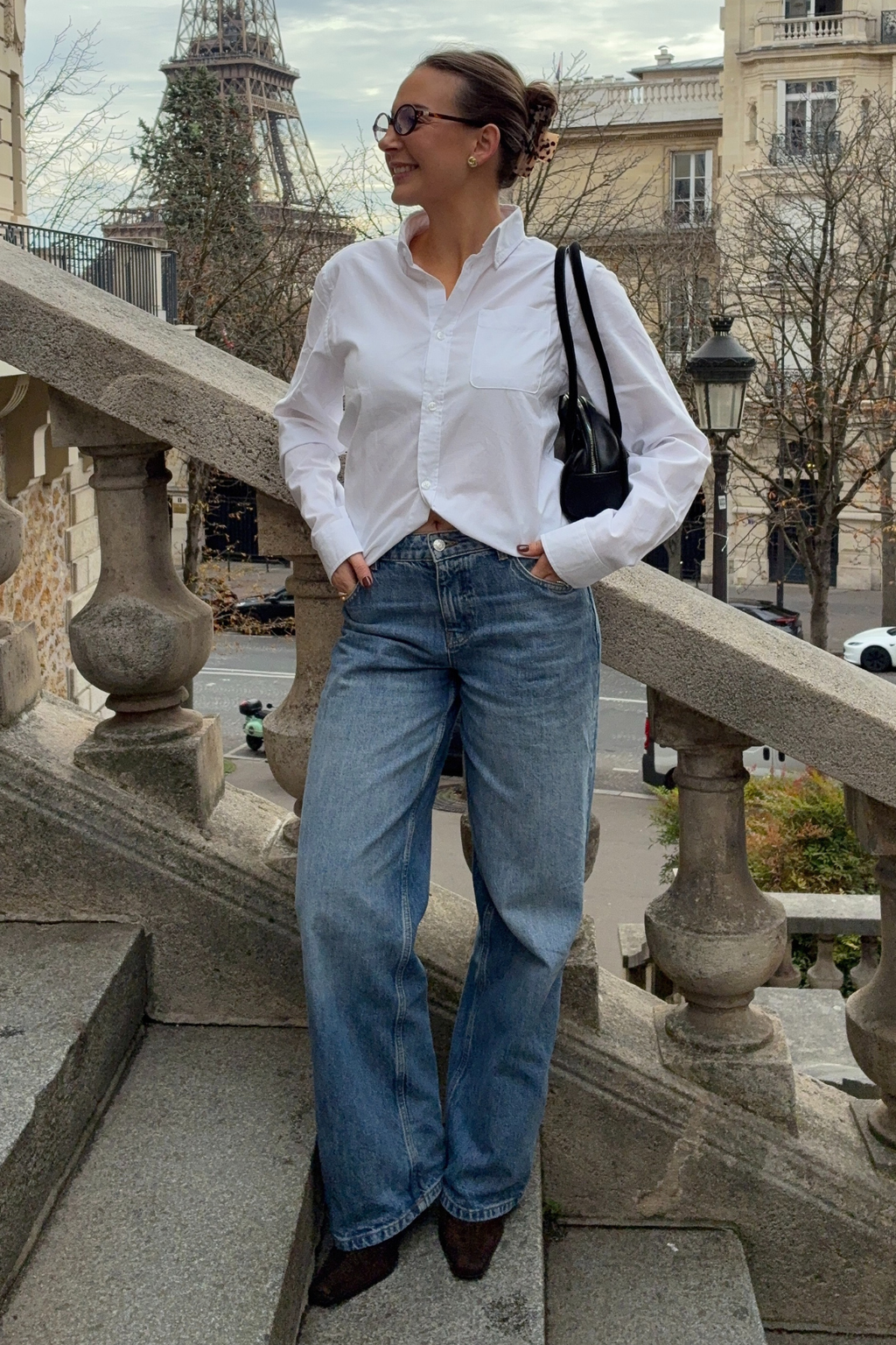 Poikaystävä Oxford -paita - valkoinen