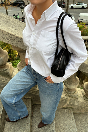 Poikaystävä Oxford -paita - valkoinen