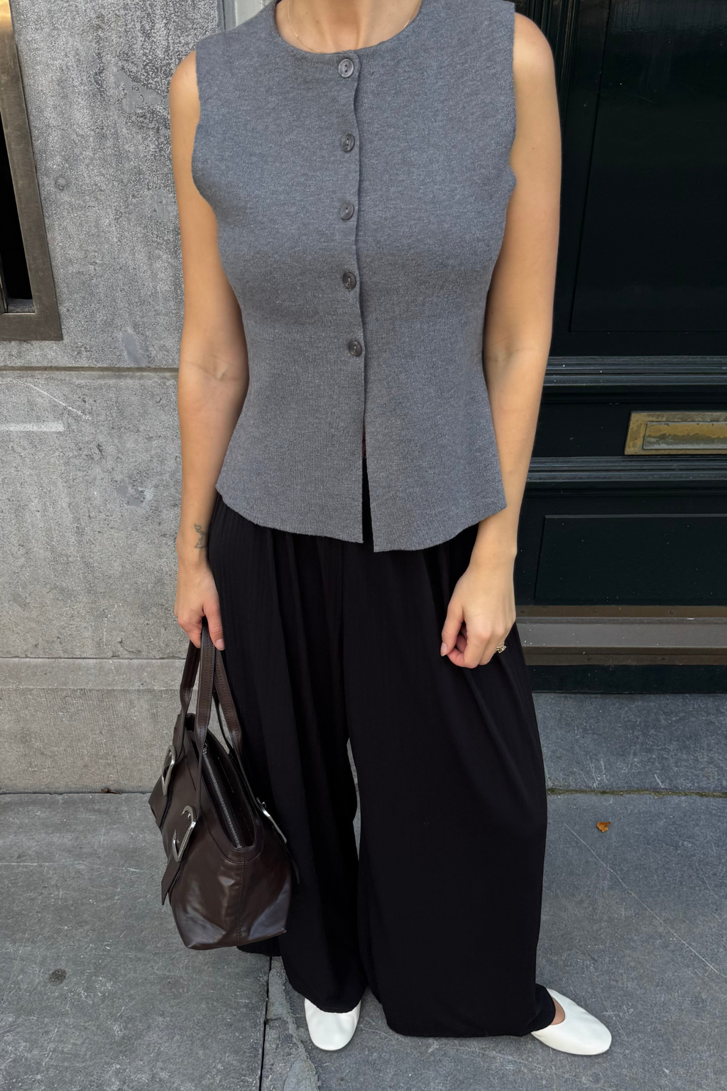 Reynard Knit Livi - Keskikokoinen harmaa melange