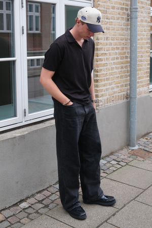 Atlas -kuvioitu polo - musta