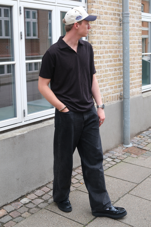 Atlas -kuvioitu polo - musta