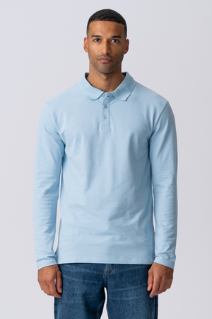 Lihas pitkähihainen polopaita - vaaleansininen