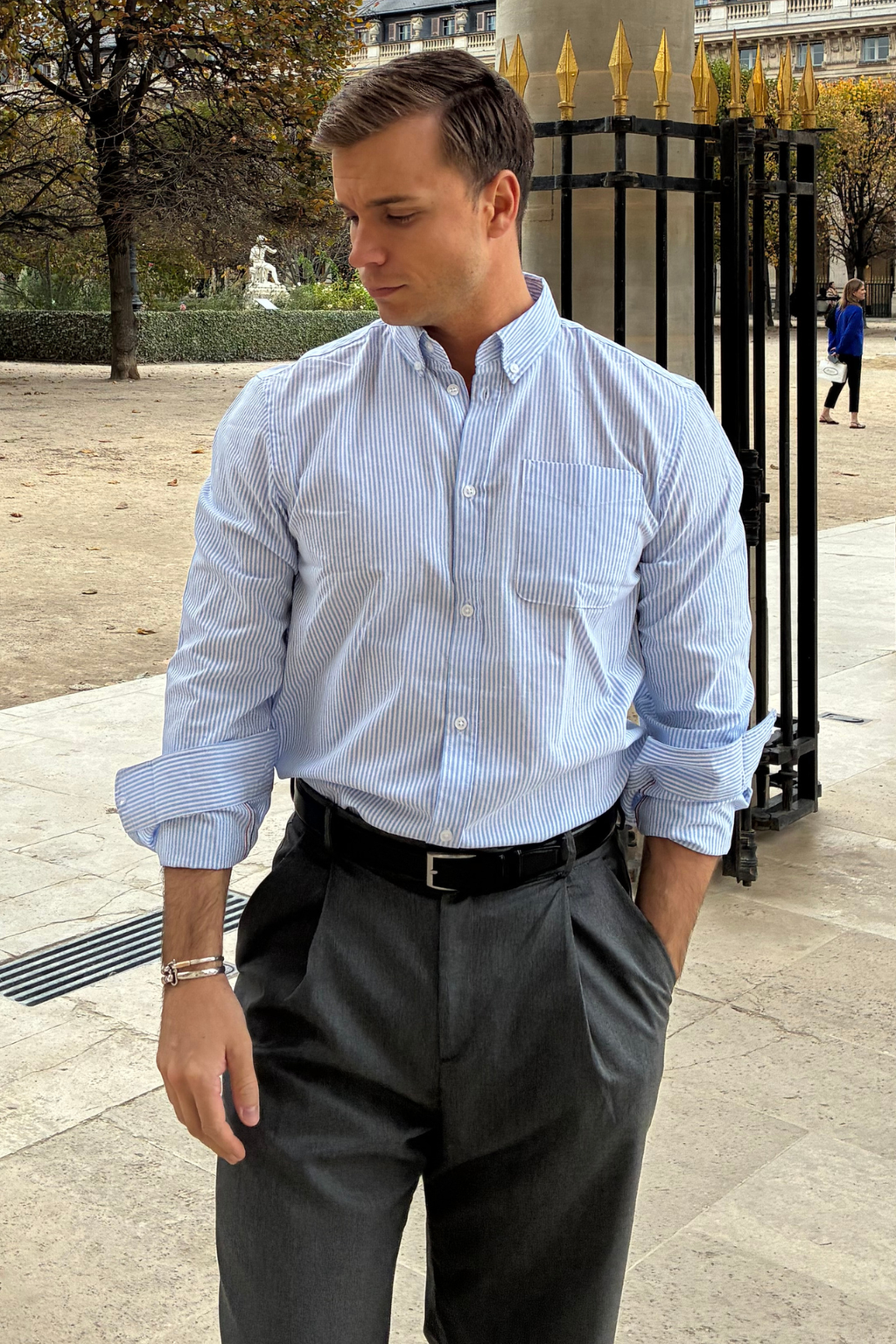 The Original Performance Oxford -paita - vaaleansininen/valkoinen