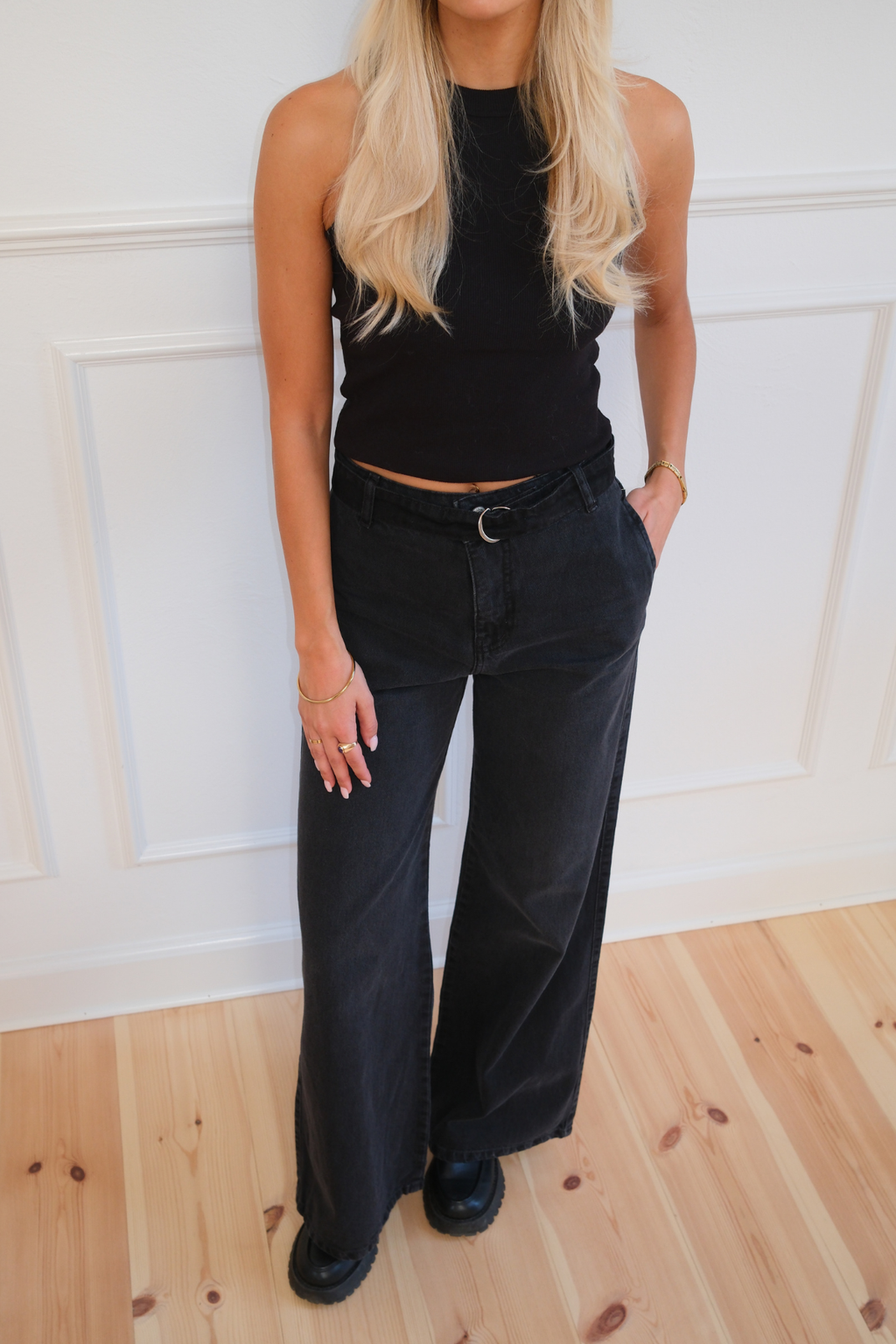 Amalia farkut - tummanharmaa