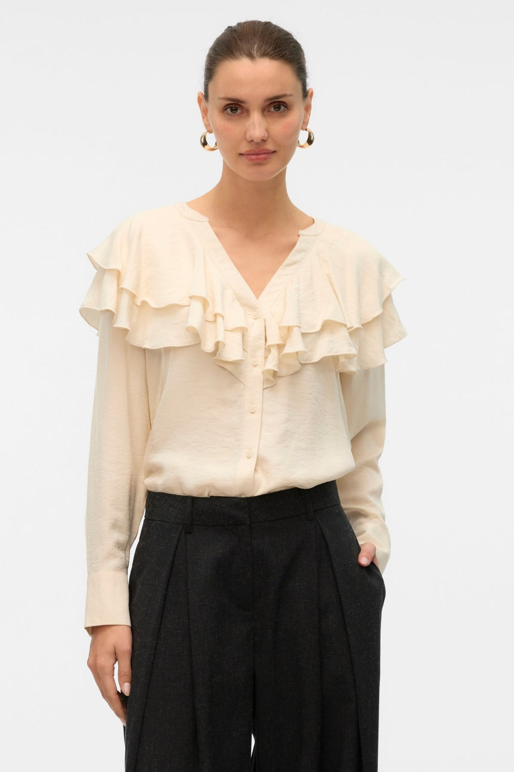 Lizzi Flounce Top - koivu