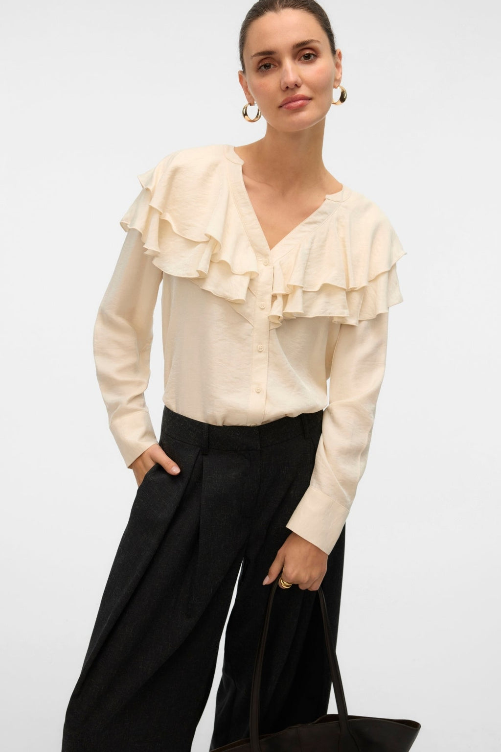 Lizzi Flounce Top - koivu