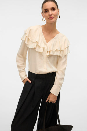 Lizzi Flounce Top - koivu