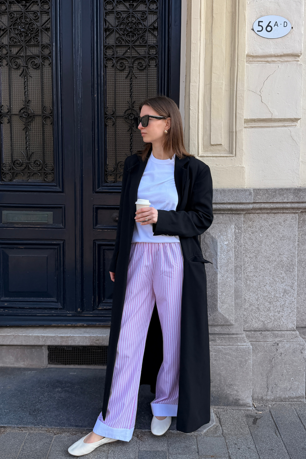 Layla raidallinen Pants - vaaleanpunainen