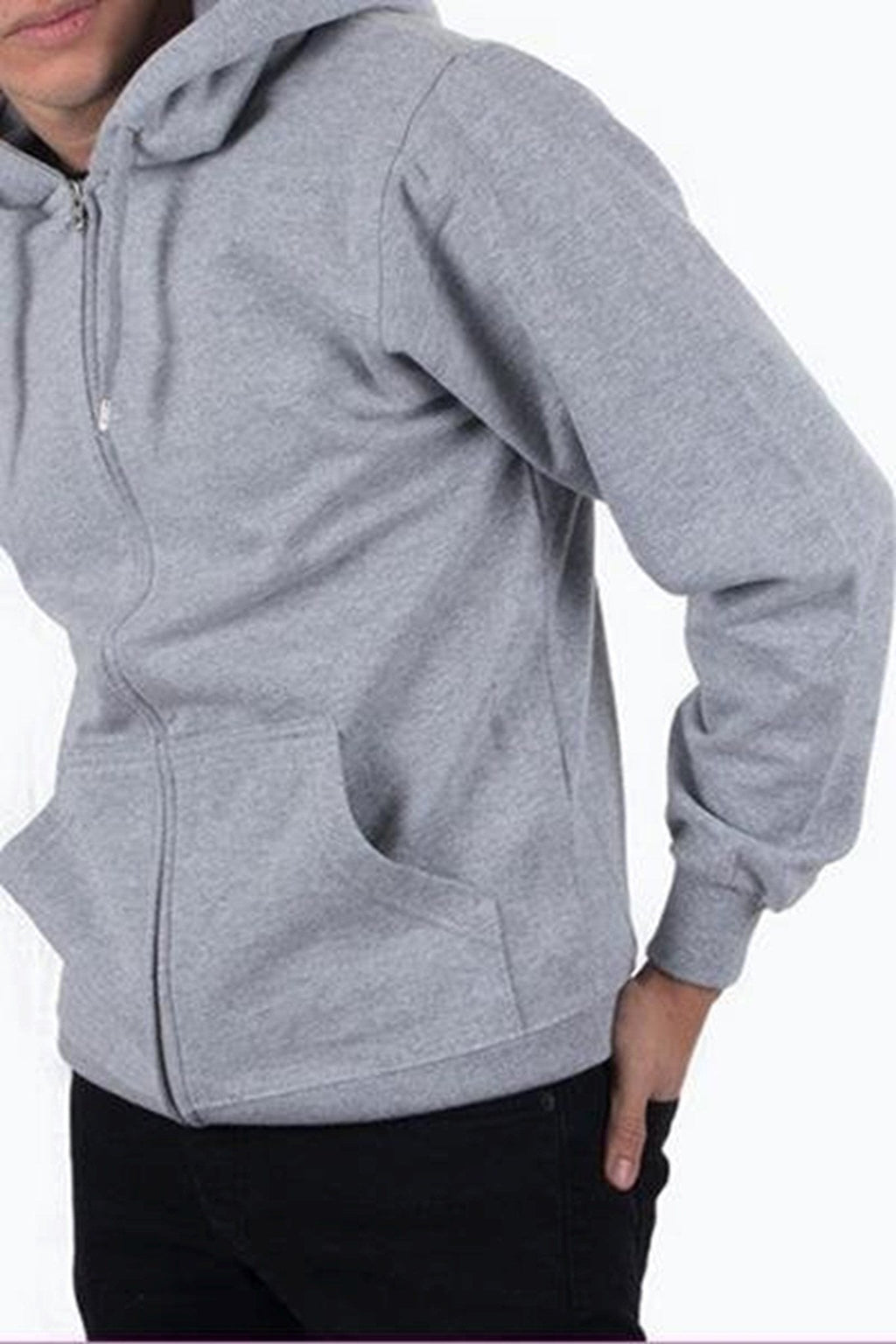 Zip Sweat huppari - vaaleanharmaa