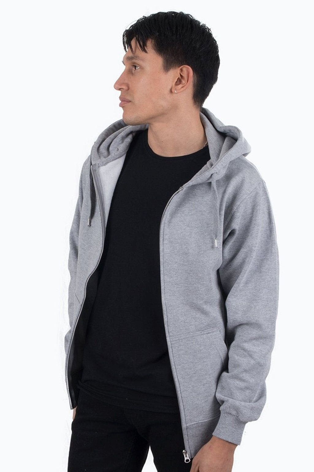 Zip Sweat huppari - vaaleanharmaa