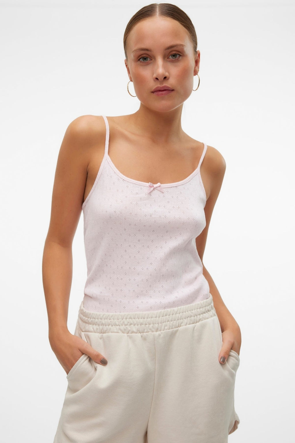 Isa Singlet Top - Pink A -boo