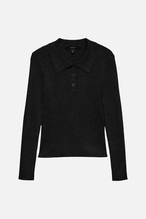 Silje Poloneck Pullover - Musta