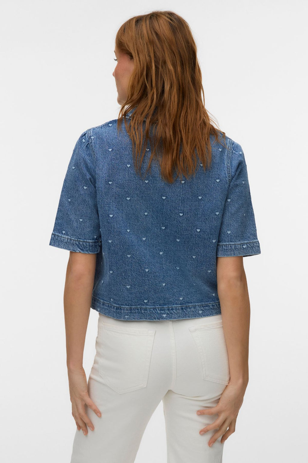 Dionne 2/4 Denim paita - Medium Blue Denim - Heart