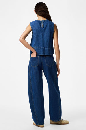 Silke Denim toppi - Medium Blue Denim