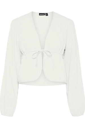 Sastina V-neck solmittava toppi - Cloud Dancer