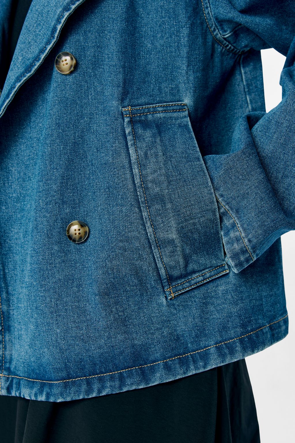 Tada gro l/s denim -takki - keskimääräinen sininen farkku