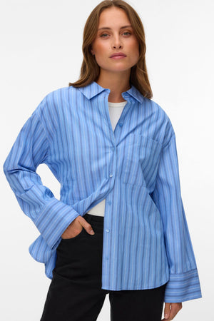 Gina Belt -paita - Provence Stripes: Navy Peony/Snow White